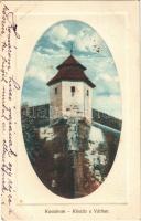 1912 Komárom, Komárnó; Kőszűz a várban / castle statue