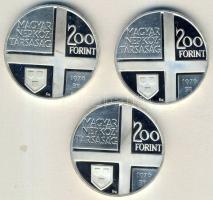 1976. 200Ft Ag 3klf db "Festők I. - Derkovits, Szinyei, Munkácsi" sor T:PP Csak 5-5000db!