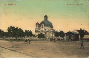 1911 Komárom, Komárnó; Kossuth Lajos tér, Rozália templom / square, church