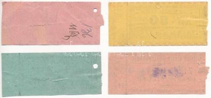 ~1935. 50f-2P "Eger Megyei Város helypénzjegy" (3xklf) + "Tiszaörs Község Hővízfürdőj...