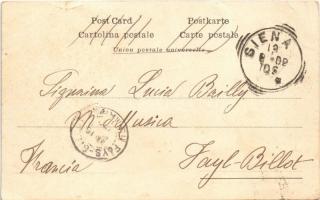 1902 Artiglieria. In Batteria / Italian military, artillery. TCV card (szakadás / tear)