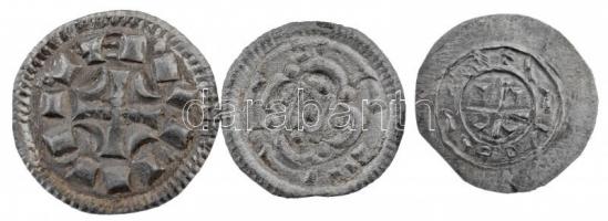 1095-1116. Denár Ag "Kálmán" 3xklf (0,18g, 0,25g, 0,26g) T:1,1-
Hungary 1095-1116. Denar ...