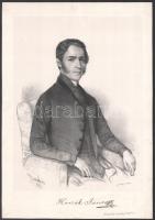 1848 Hanák János (1812-1849) áldozópap és tanár, zoológus, a Magyar Tudományos Akadémia levelező tagja. Barabás Miklós litográfiája. Kartonon. 22x18 cm