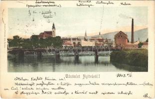 1903 Nyitra, Nitra; híd. Felsner Jon kiadása / bridge