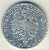 Német Birodalom/Császárság/Szászország 1877E 2M Ag T:3-/3- ph. R!