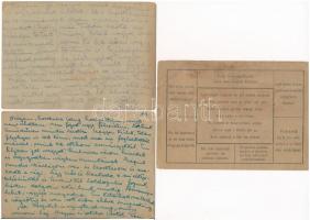 3 db magyar második világháborús zsidó KMSZ (közérdekű munkaszolgálatos) tábori posta munkatáborból:...