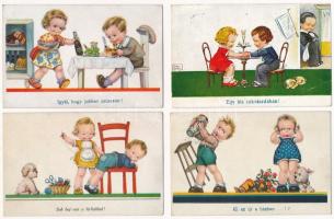 19 db RÉGI gyerek motívum képeslap / 19 pre-1945 children motive postcards