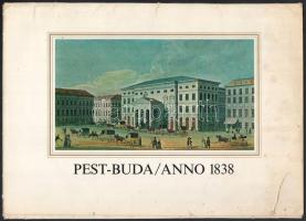 Pest Buda anno 1838. 12 metszet reprodukciót tartalmazó mappa, kísérő füzettel