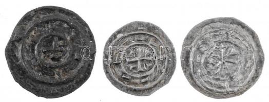 1116-1131. Denár Ag "II. István" 3xklf (0,28g, 0,34g, 0,53g) T:2
Hungary 1116-1131. Denar...