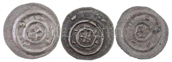 1131-1141. Denár Ag "II. Béla" 3xklf (0,33g, 0,37g, 0,38g) T:1-2
Hungary 1131-1141. Denar...