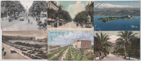106 db RÉGI külföldi város képeslap vegyes minőségben: főleg olasz és francia / 106 pre-1945 European town-view postcards in mixed quality: mostly French and Italian