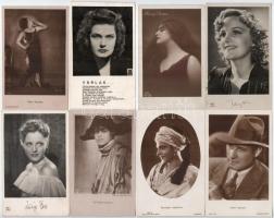 77 db RÉGI motívum képeslap vegyes minőségben: főleg magyar színészek / 77 pre-1945 motive postcards in mixed quality: mostly Hungarian actors