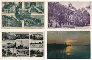 28 db RÉGI magyar város képeslap vegyes minőségben: BALATON / 28 pre-1945 Hungarian town-view postcards in mixed quality: BALATON