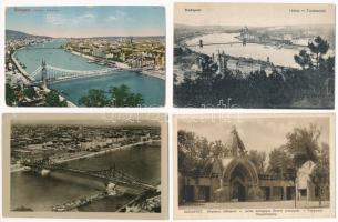 47 db RÉGI magyar város képeslap vegyes minőségben: BUDAPEST / 47 pre-1945 Hungarian town-view postcards in mixed quality: BUDAPEST