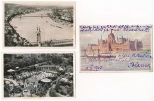 47 db RÉGI magyar város képeslap vegyes minőségben: BUDAPEST / 47 pre-1945 Hungarian town-view postc...