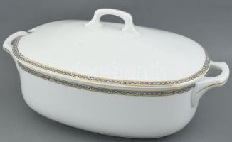 Epiag Czechoslovakia - Hüttl Tivadar 6 db-os porcelán tálaló készlet, cca 1941-1945. Matricás, jelze...