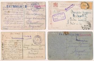 15 db RÉGI katonai művész motívumlap, több hátoldalán tábori bélyegzések / 15 pre-1945 military art ...