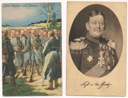 7 db RÉGI első világháborús katonai képeslap és fotó + 1 db szolgálati idő emlékére / 8 pre-1945 WWI...