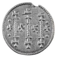 1141-1162. Denár Ag II. Géza (0,18g) T:1- kitörés Hungary 1141-1162. Denar Ag Geza II (0,18g) C:AU cracked Huszár: 180., Unger I.: 67.