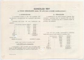 1954. "Ötödik Békekölcsön" nyereménykölcsön 500Ft-ról, szárazpecséttel, sorszám nélkül, ké...