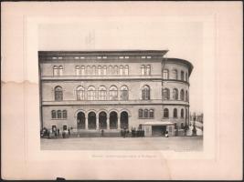 cca 1890 A Feléső Iparrajziskola, a M. kir Technológiai Iparmúzeum és a Szépművészeti Múzeum épülete...