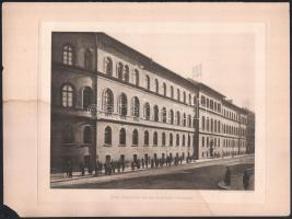 cca 1890 A Feléső Iparrajziskola, a M. kir Technológiai Iparmúzeum és a Szépművészeti Múzeum épülete...