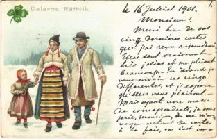 1901 Rättvik (Dalarna) / Swedish folklore art postcard, litho (r)