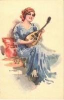 1913 Lady art postcard. WSSB Serie 4685. s: Usabal