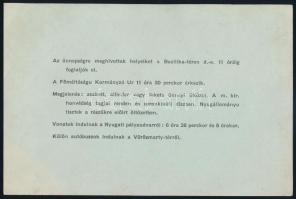 1938 Kitöltetlen miniszterelnöki meghívó a Szent István király halála 900. évfordulója napján az esz...