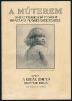 1929 A Műterem - ismeretterjesztő folyóirat hivatásos fényképészek részére, képekkel és reklámokkal, jó állapotban, 16p