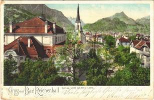 1903 Bad Reichenhall, Total vom Gradirhaus / general view (worn corners)