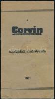 1931 A Corvin Áruház szolgálati szabályzata, füzet a személyzet és az eladók feladatairól, a vevőkkel való bánásmódról, visszáruról, stb., 15p