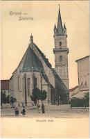 Beszterce, Bistritz, Bistrita; Evangélikus templom / Lutheran church