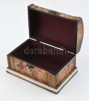 Virágos fadoboz 20x13,5x12cm