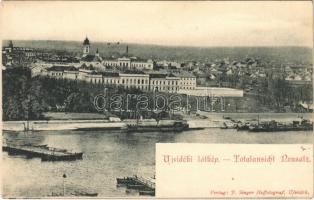 1903 Újvidék, Novi Sad; hajóhíd / pontoon bridge