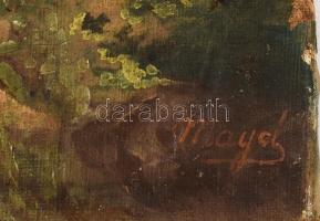 Mayd jelzéssel, feltehetően XIX. sz. második felében működött osztrák vagy német festő alkotása: Fol...