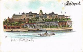 1918 Budapest I. Királyi palota, litho (EB)