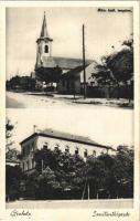 1942 Budapest XVI. Cinkota, Római katolikus templom, Tanítóképezde + KEREPES-BUDAPEST KÖZVETÍTŐ MENET mozgóposta