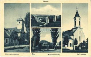 1942 Bia (Biatorbágy), Viadukt, Római katolikus és református templom, Metternich kastély. Rédey József kiadása