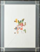 Krnács Ágota (1976-): Szabad száj. Vegyes technika, papír, jelzett. Üvegezett klipsz keretben. 14,5x11,5 cm