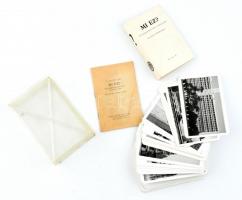 1963 Ki ez? Építészettörténeti társasjáték, komplett, 100 db kártyával, leírással, eredeti dobozában, 13,5x9x4 cm