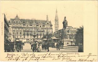 1898 (Vorläufer) Berlin, Alexander Platz / square, trams