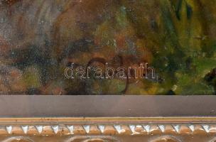 Wünsche Rezső (?-?), működött 1890-1910 körül: Kislány a kutyájával. Olaj, karton, jelzett. Szecessz...