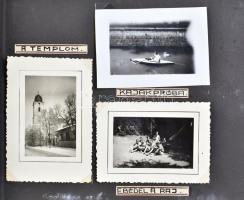 cca 1930 A Litkei cserkész nagy táborban készített fotókat tartalmazó album, 25 fotó