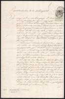 1856 Sopron (Oedenburg), törvényszékhez címzett levél 4 fl. C.M. okmánybélyeggel