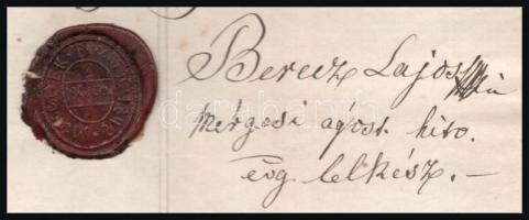 1881 Mérges, anyakönyvi kivonat viaszpecséttel