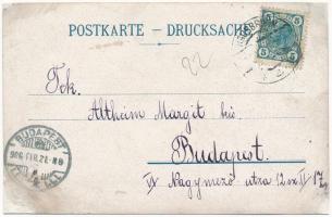 1906 Hausbrunn, Schule, Kirche, Gasthaus Ribisch / school, church, restaurant. F. Pateisky phot. Art...