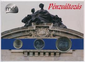 2007. 1Ft Cu-Ni + 2Ft Cu-Ni + 2009. 200Ft bimetál Pénzváltozás díszlapon T:1-