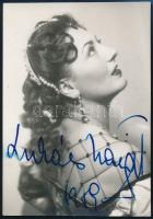 Lukács Margit (1914-2002) színésznő saját kezű aláírása fotón
