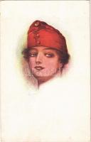 1916 Lady in soldiers uniform (EK)